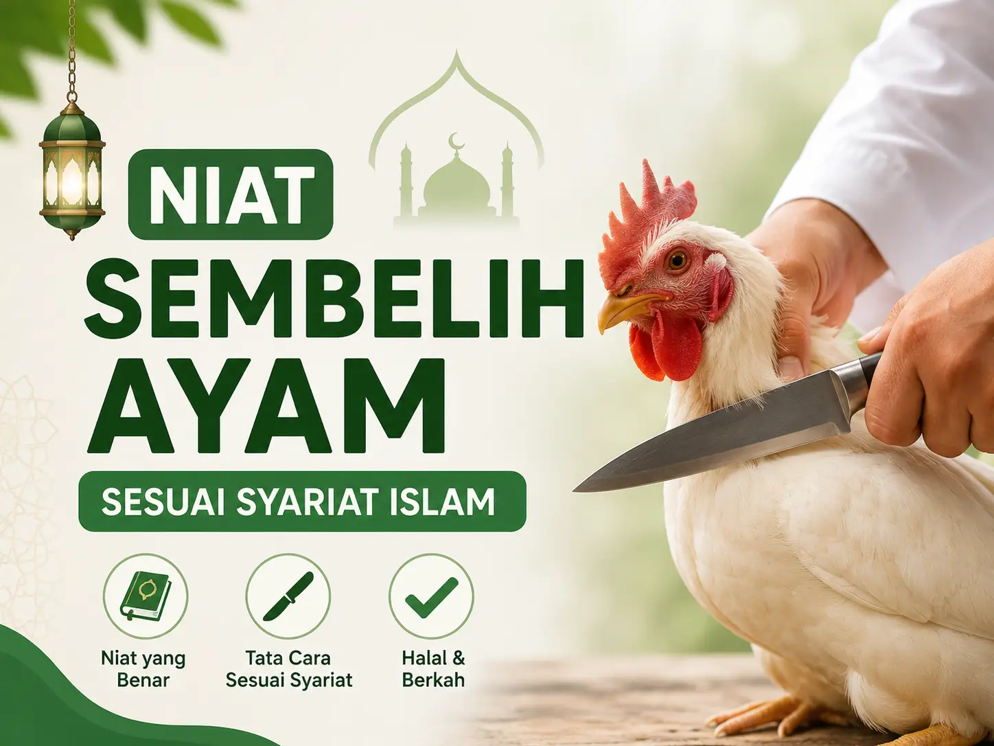 Niat sembelih ayam sesuai syariat Islam