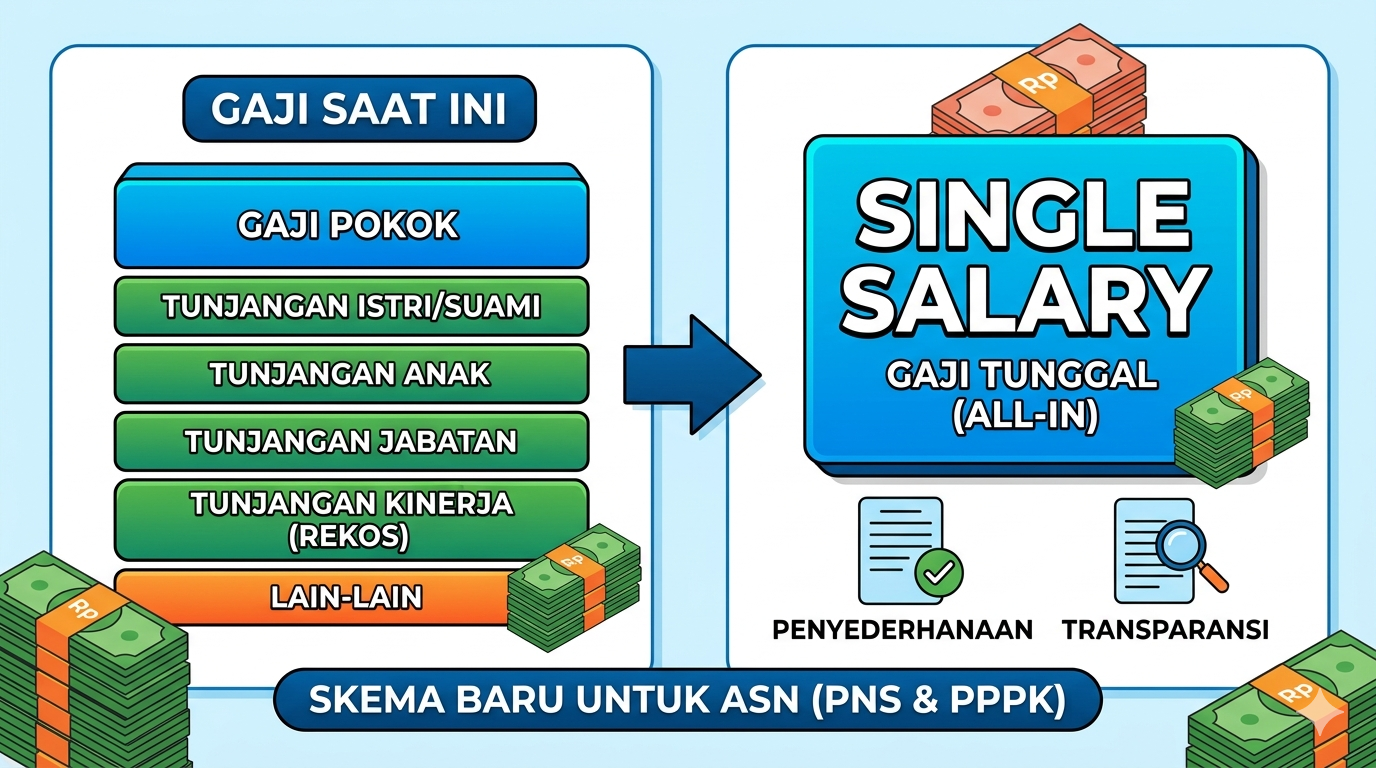 Single salary ASN adalah sistem gaji baru penjelasan lengkap